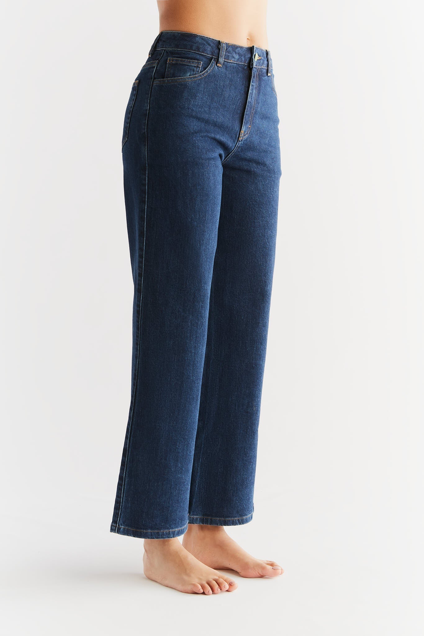 WE1009-231 | Women Wide Leg Jeans - Lapis Blue