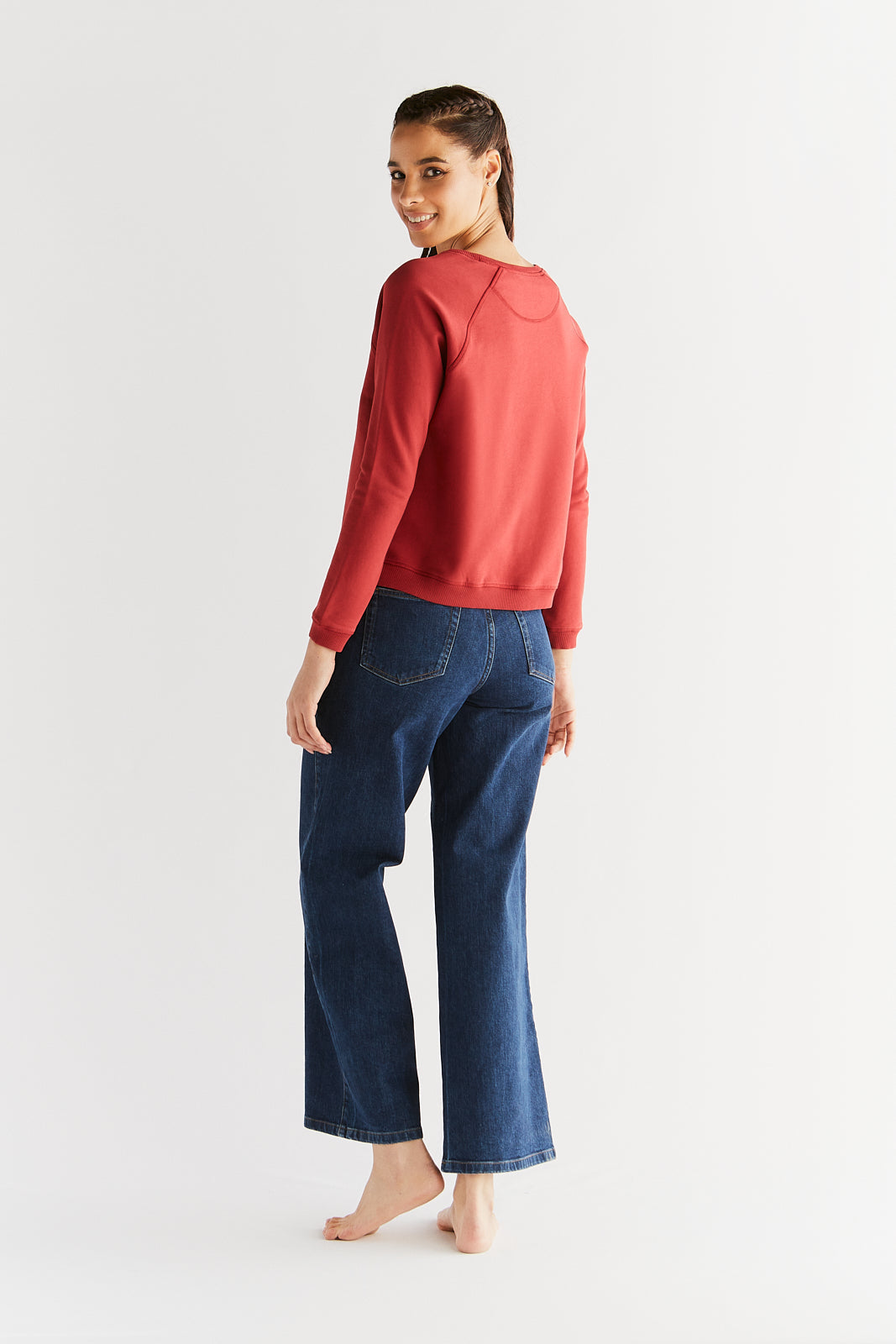 WE1009-231 | Women Wide Leg Jeans - Lapis Blue