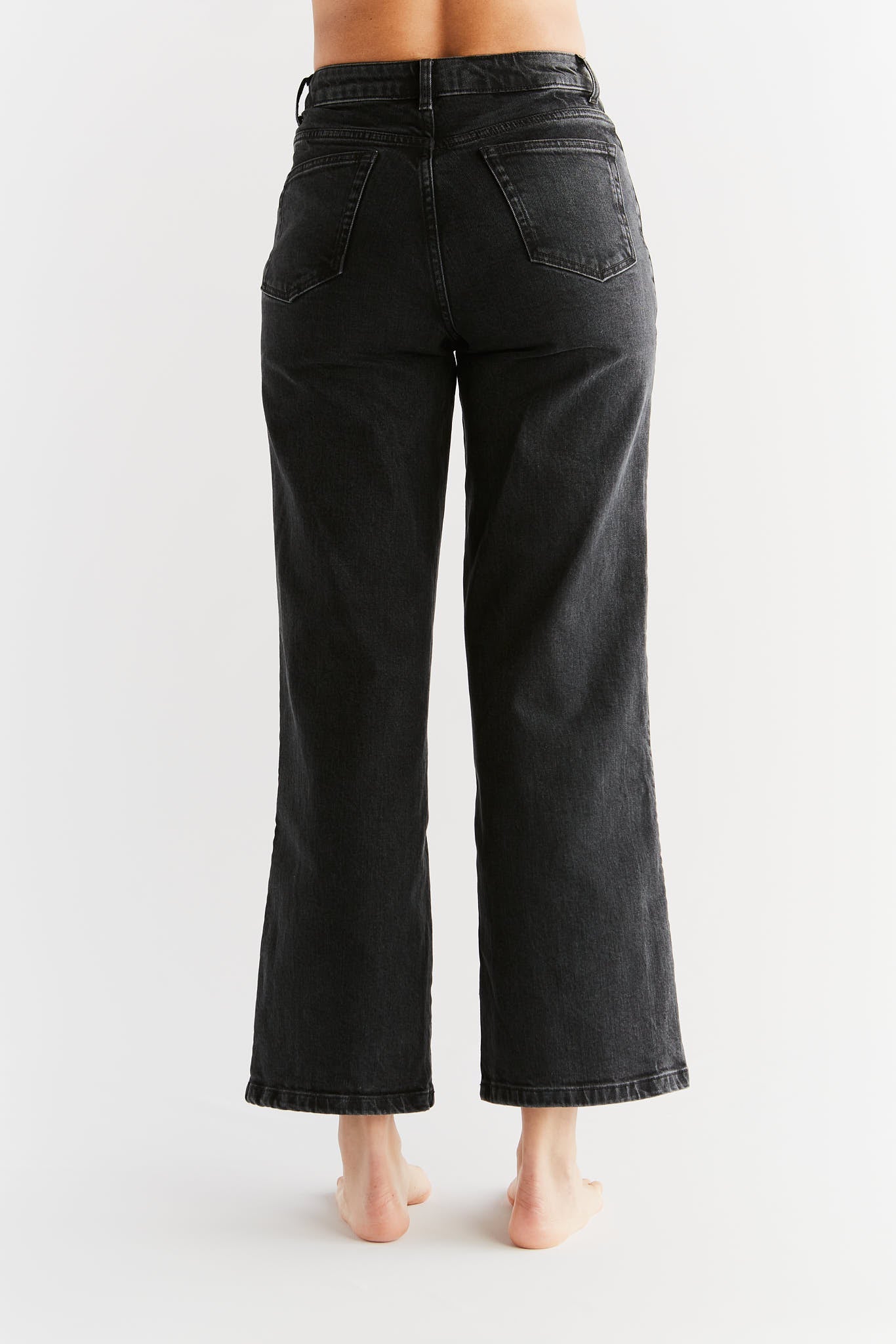 WE1010-145 | Damen Wide Leg Jeans - Carbon Gray