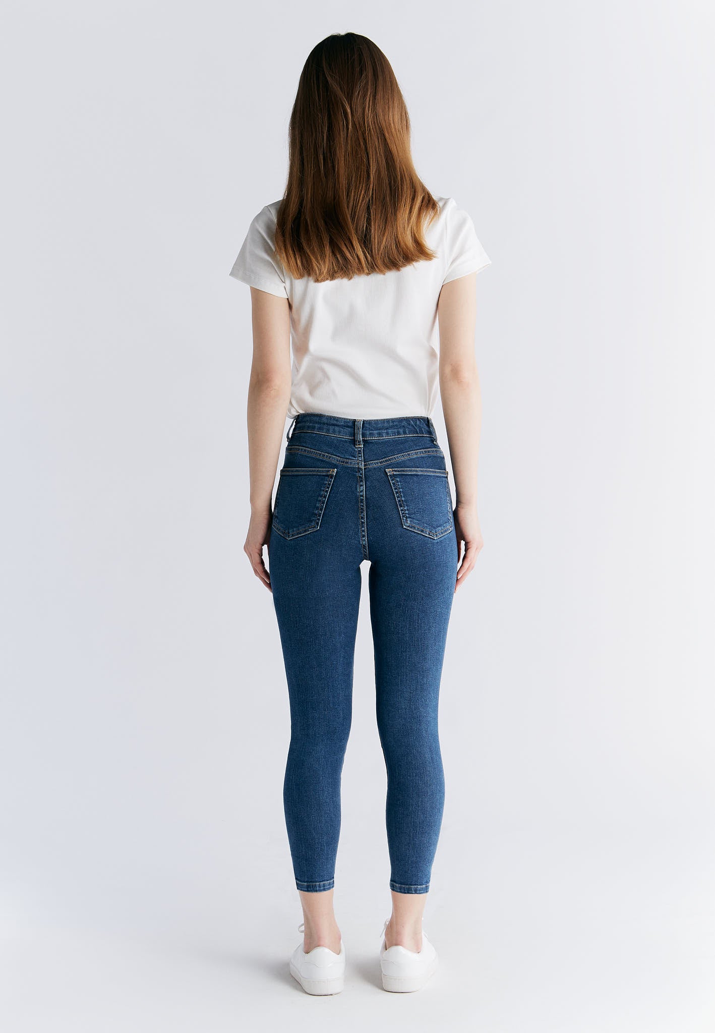 WS1014-231 Women Short Leg Skinny Fit, Lapis Blue